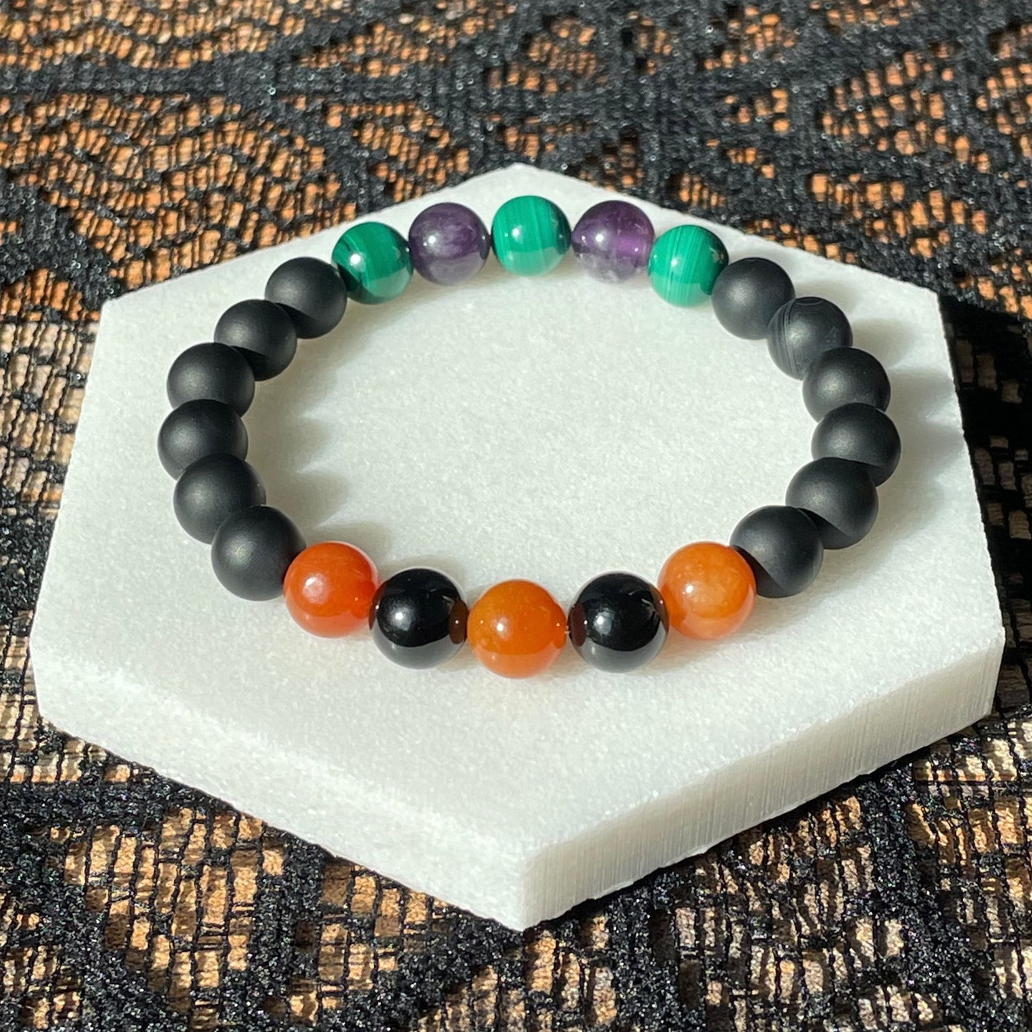 M.A.G.I.C. & Transformation II | Crystal Bracelet | Onyx, Malachite & Amethyst