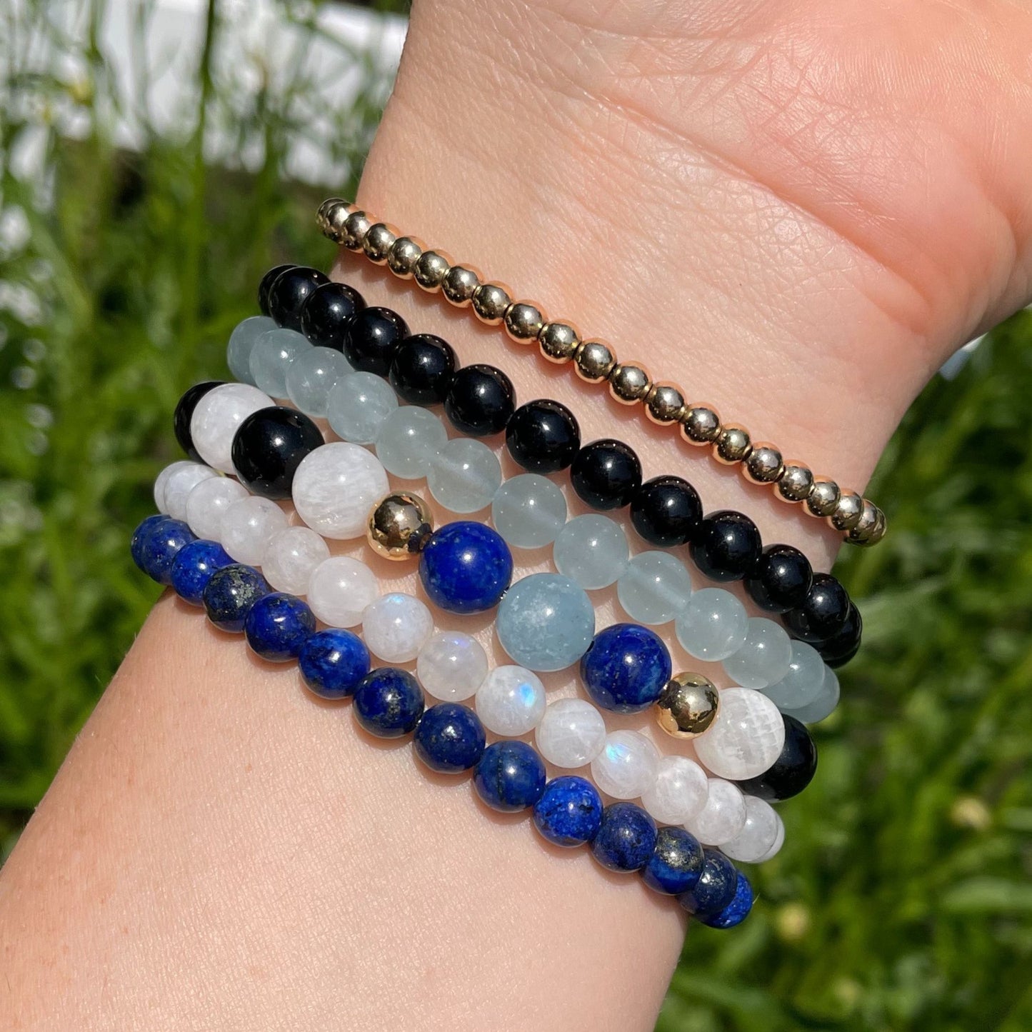 EVIL EYE | Crystal Bracelet | Obsidian & Lapis Lazuli