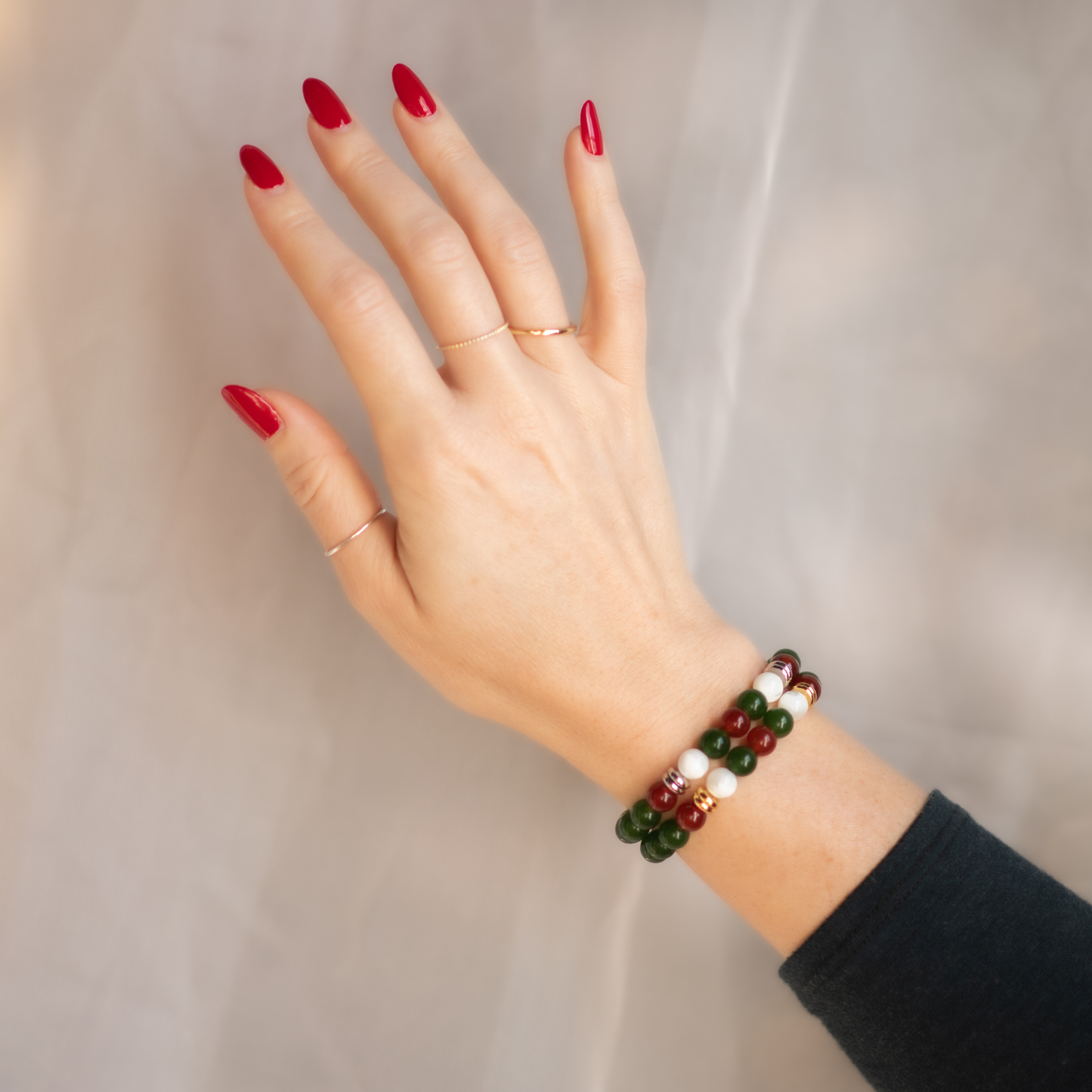 HOLLY | Crystal Bracelet | Green Jade