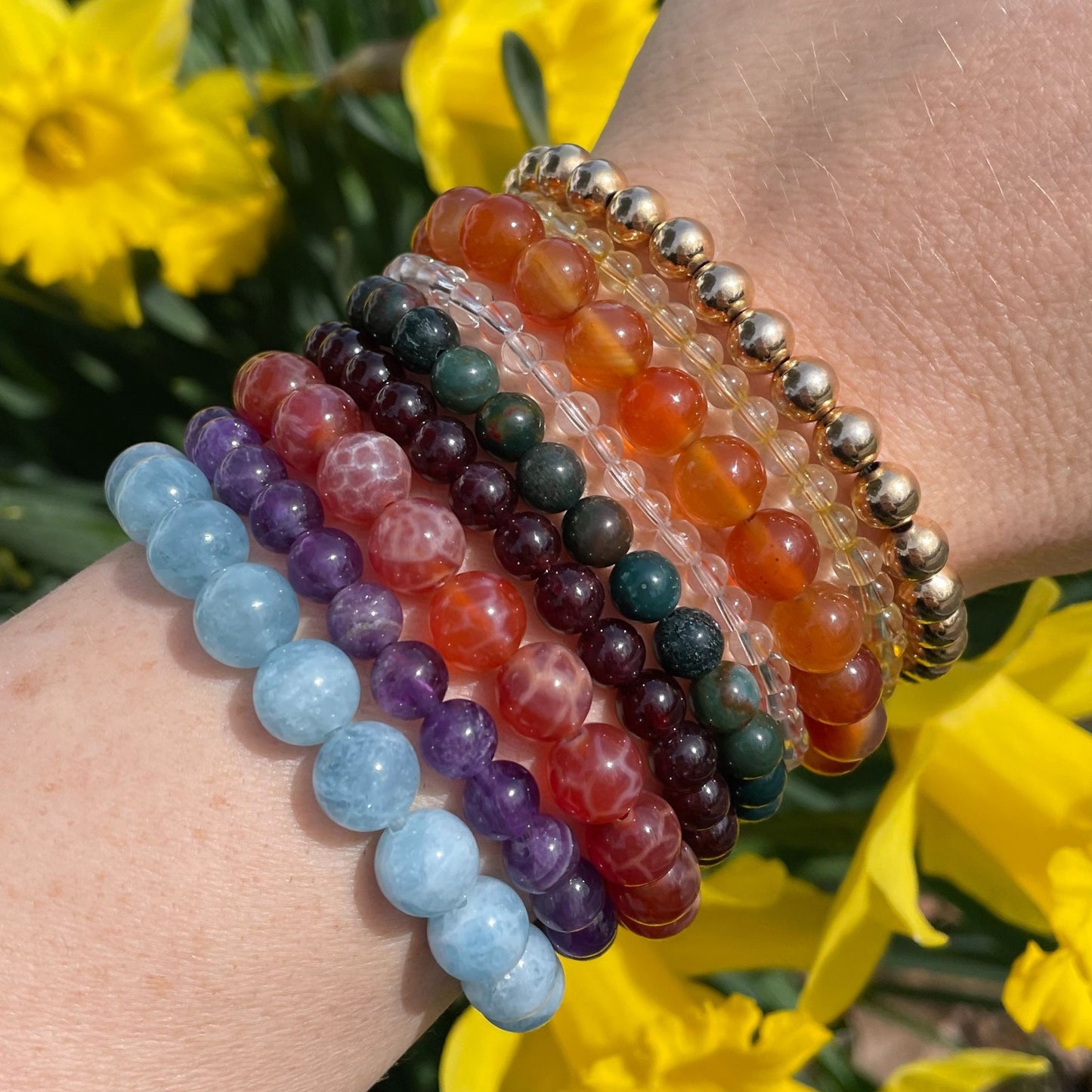 ♈︎ ARIES Zodiac | Stackable Crystal Bracelets