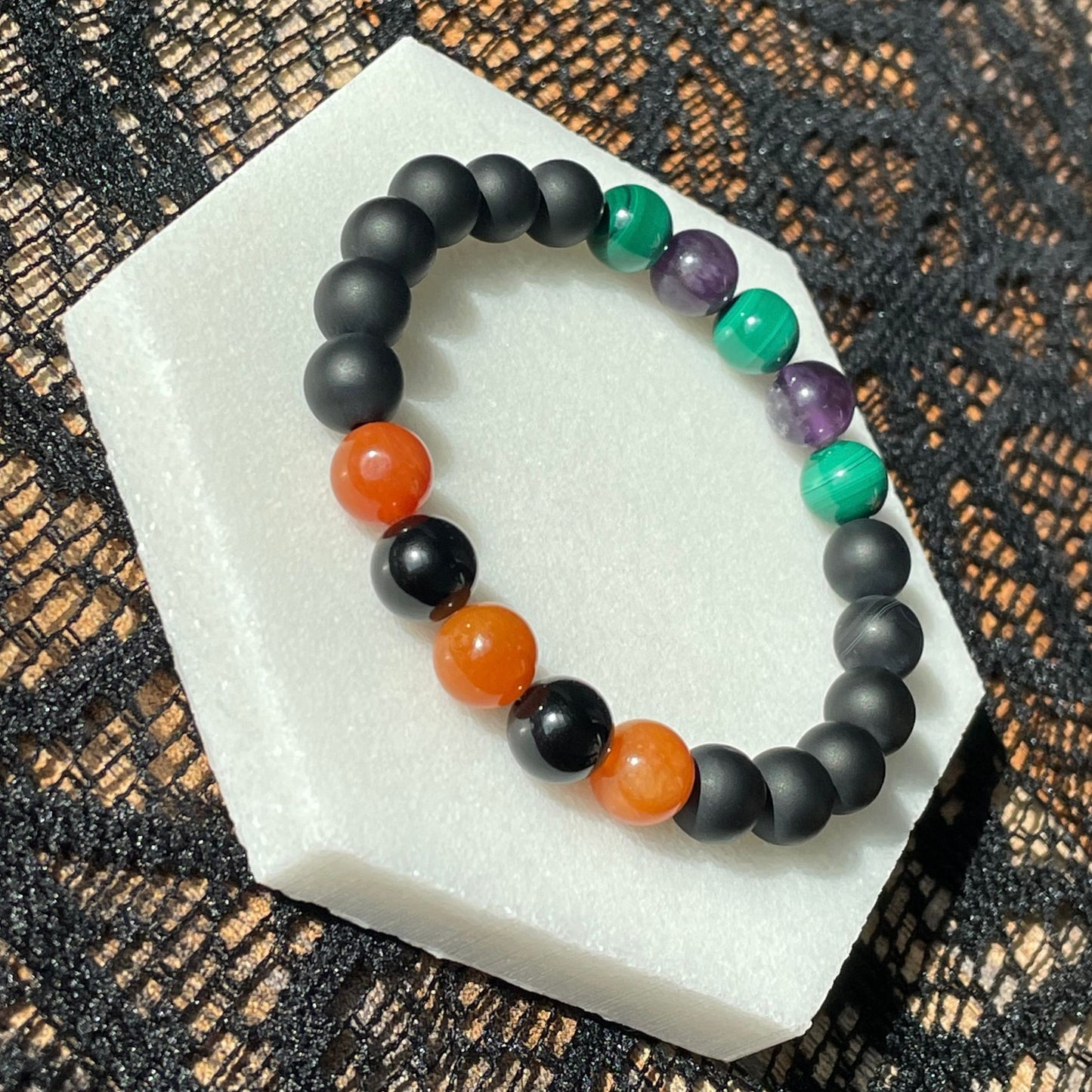 M.A.G.I.C. & Transformation II | Crystal Bracelet | Onyx, Malachite & Amethyst
