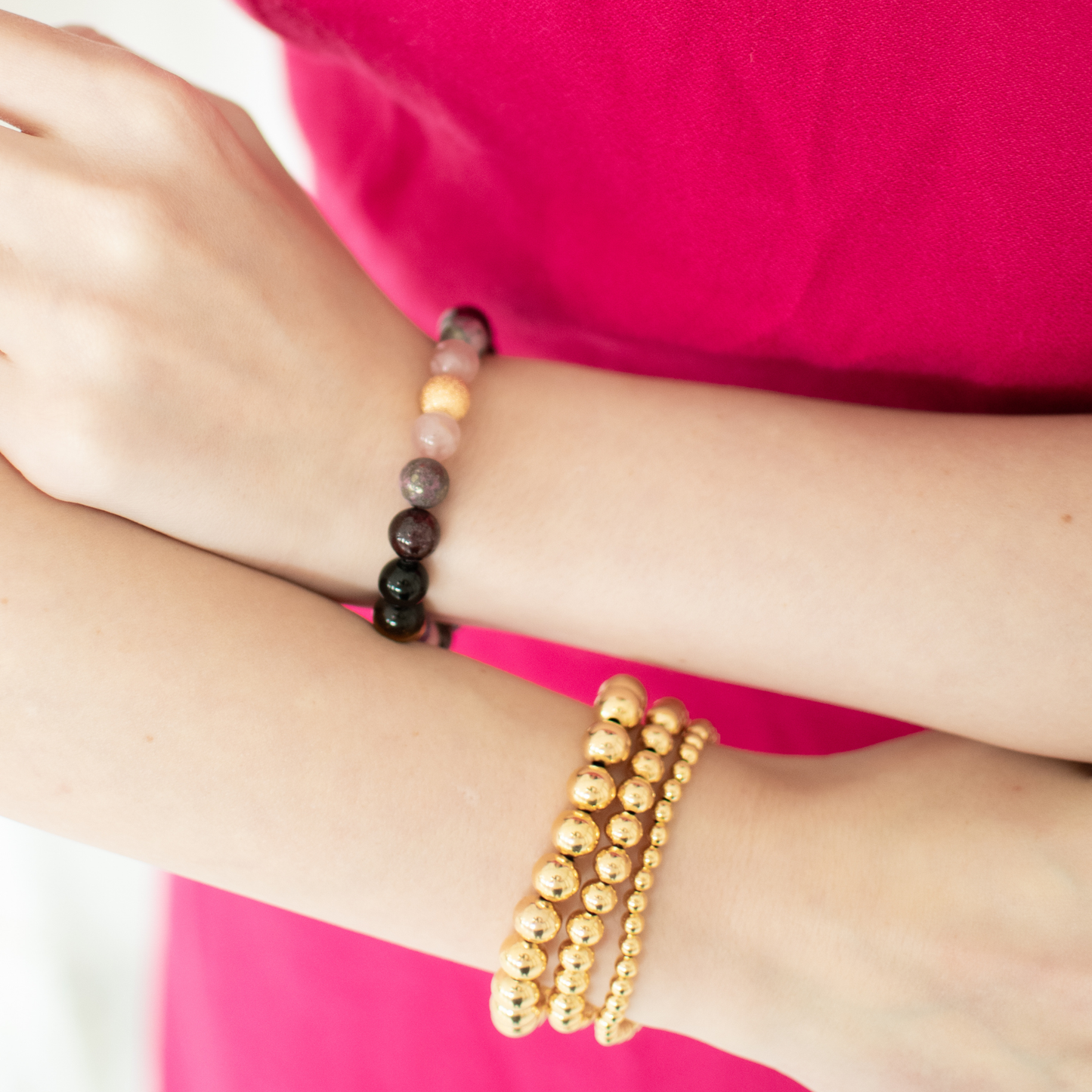 ABUNDANCE & LOVE *OG | Crystal Bracelet | Rose Quartz & Tourmaline