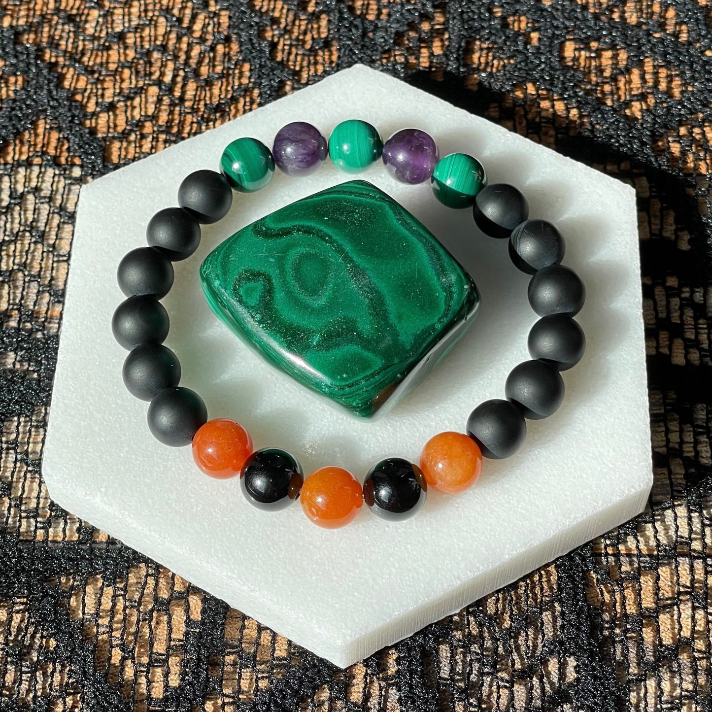 M.A.G.I.C. & Transformation II | Crystal Bracelet | Onyx, Malachite & Amethyst