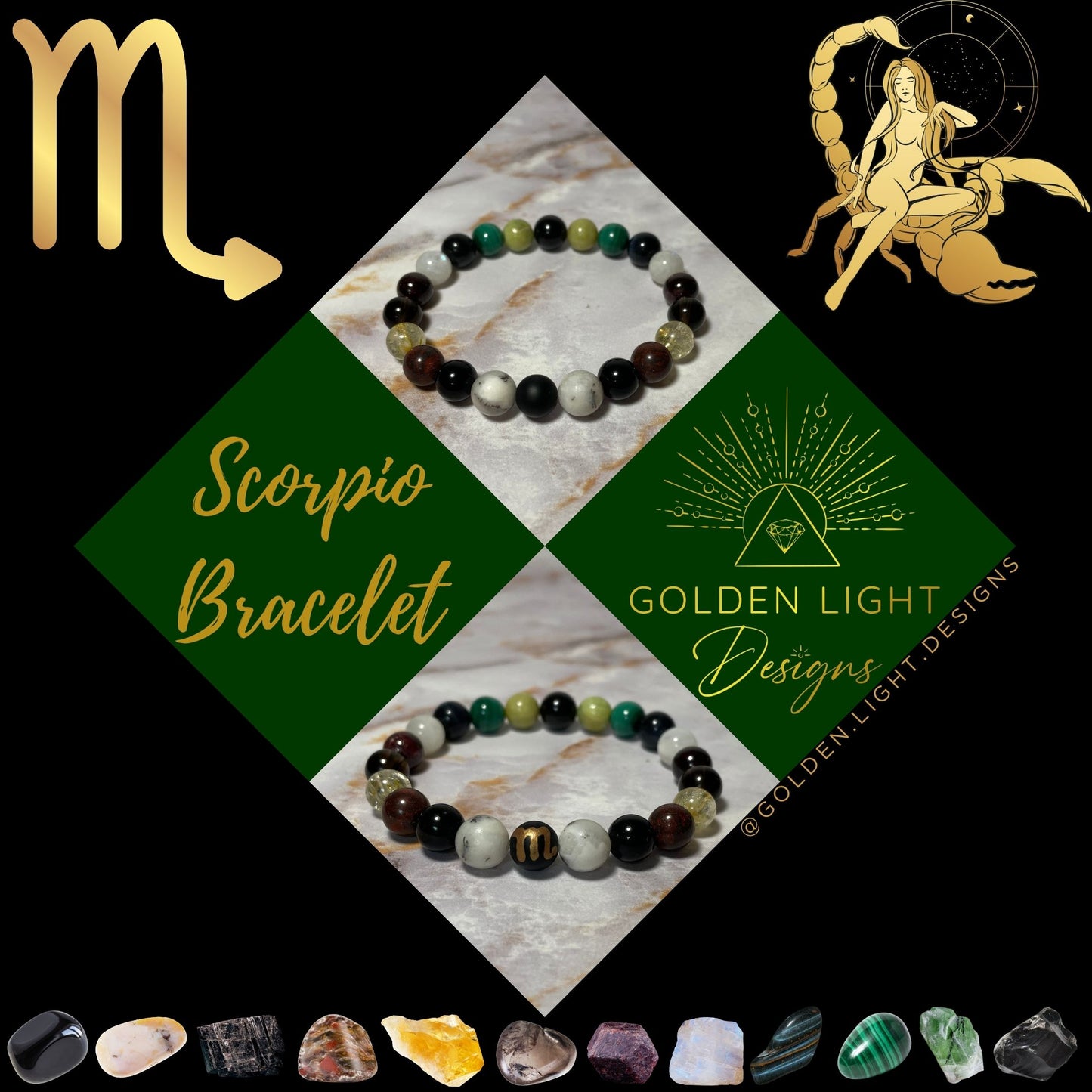 ♏︎ SCORPIO Zodiac | Crystal Bracelet