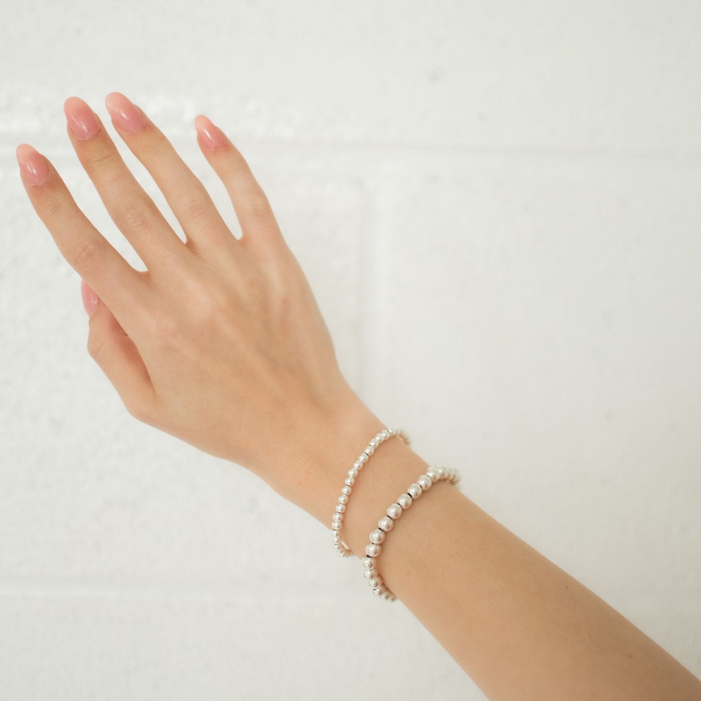 STERLING SILVER Bracelets | 925 Silver Stackable Bracelets | 4mm 6mm