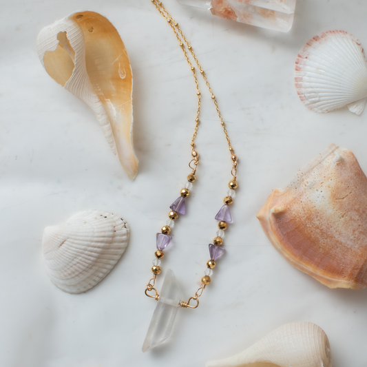 DIVINE LOVE | Crystal Necklace | Angel Aura Quartz